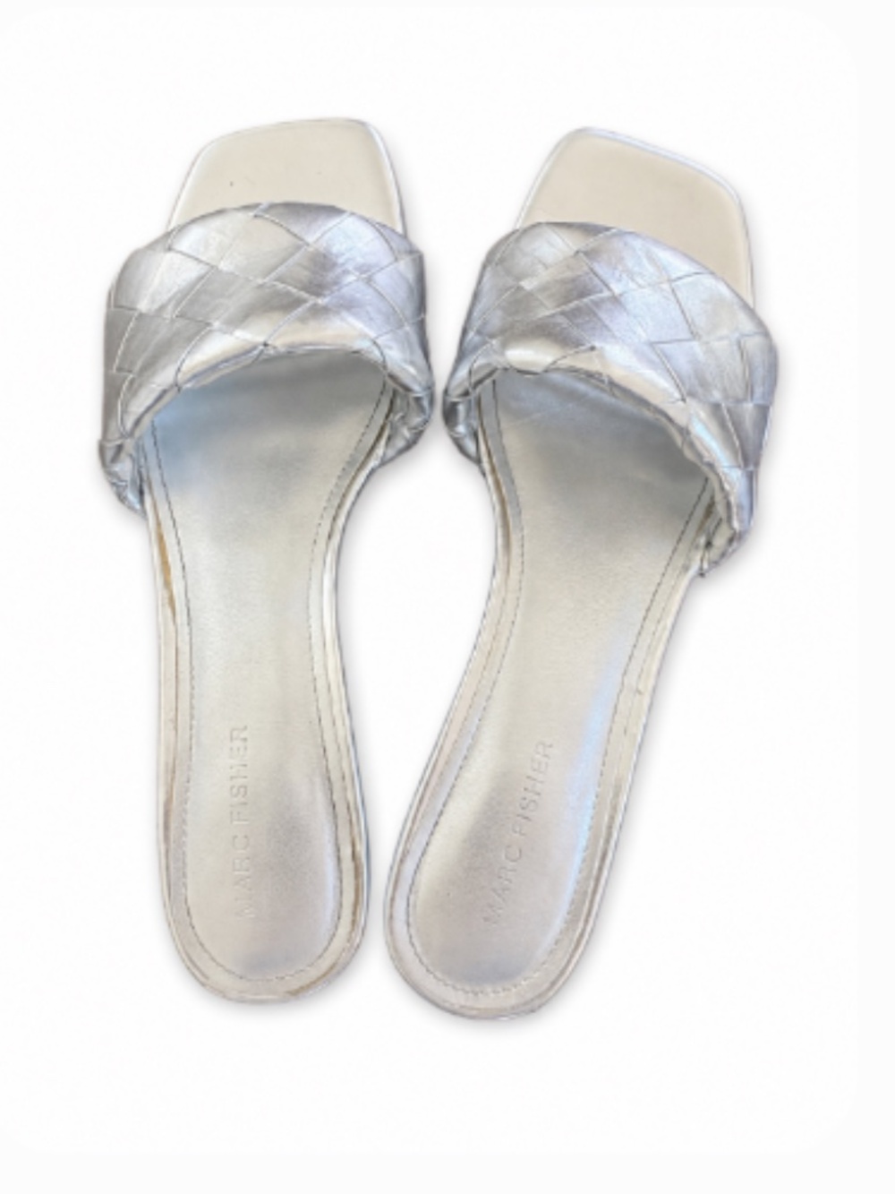 Marc Fisher | Casper Woven Sandal | Silver | Size 9